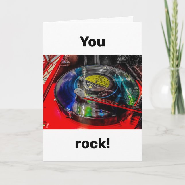 Tarjeta de felicitación plegada - Cumpleaños feliz (Anverso)