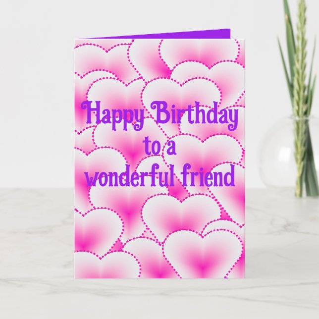 Tarjeta de felicitación plegada (cumpleaños feliz) (Anverso)