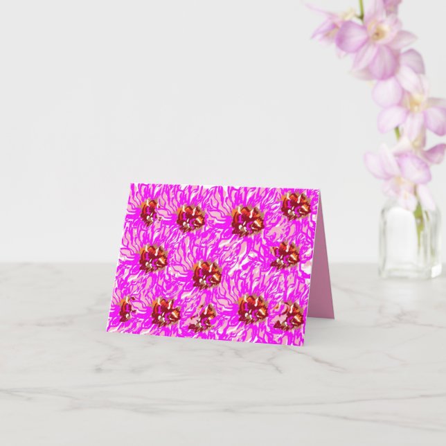Tarjeta de felicitación plegada : Daisies de Gerbe (Orquídea)
