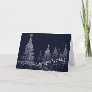 Tarjeta de felicitación plegada de 5" x 7" en letó