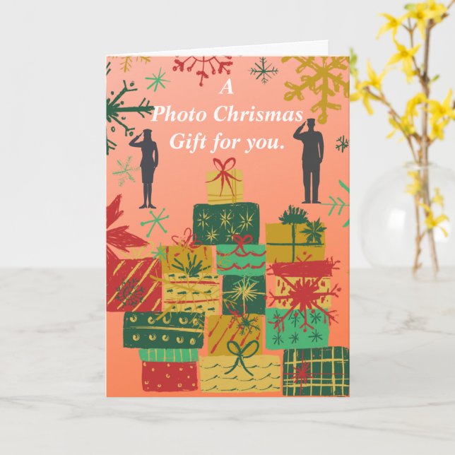 Tarjeta de felicitación plegada de 5" x 7" para mi (flor amarilla)