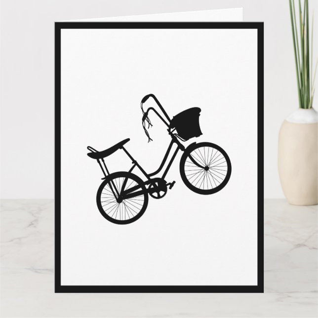 Tarjeta de felicitación plegada de 80's Wheelie (n (Anverso)