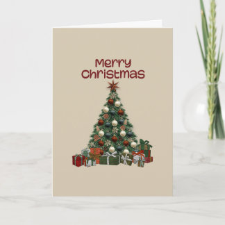 Tarjeta de felicitación plegada de árbol de Navida