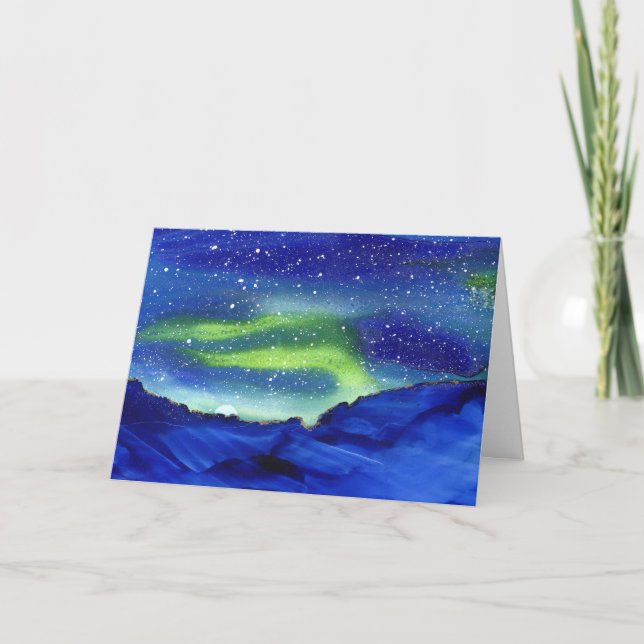 Tarjeta de felicitación plegada de arte abstracto  (Anverso)