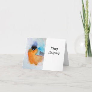 Tarjeta de felicitación plegada de arte de acuarel