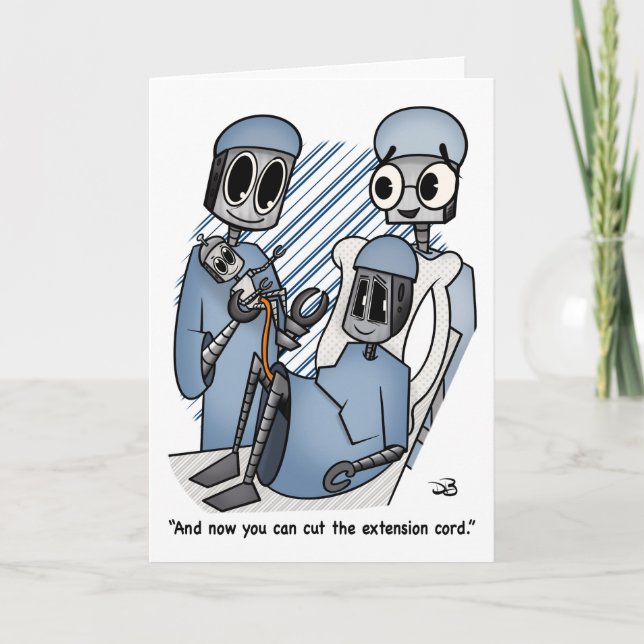 Tarjeta de felicitación plegada de cable de extens (Anverso)