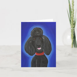Tarjeta de felicitación plegada de canapé negro