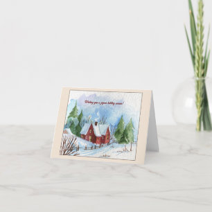 Tarjeta de felicitación plegada de Casa Nevada