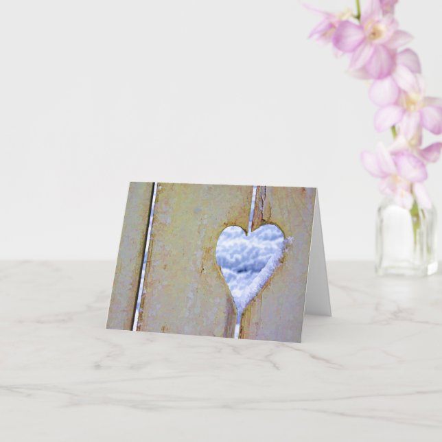 Tarjeta de felicitación plegada de corazón de vall (Orquídea)