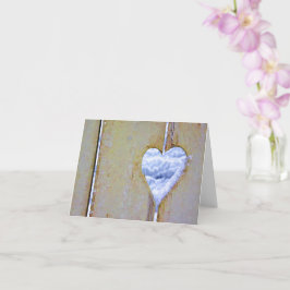 Tarjeta de felicitación plegada de corazón de vall