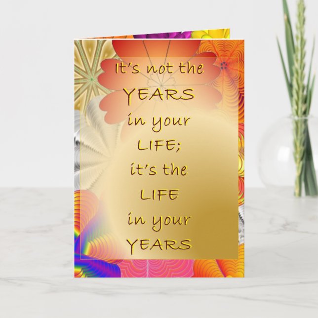 Tarjeta de felicitación plegada de cumpleaños (Anverso)