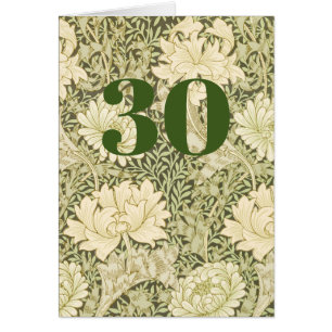 Tarjeta de felicitación plegada de cumpleaños 30 c