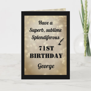 Tarjeta de felicitación plegada de cumpleaños 71 p