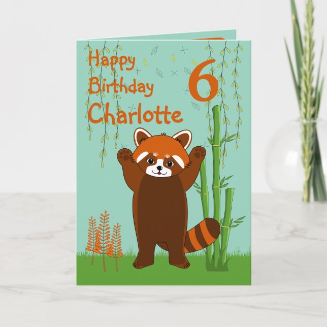 Tarjeta de felicitación plegada de cumpleaños de l (Anverso)