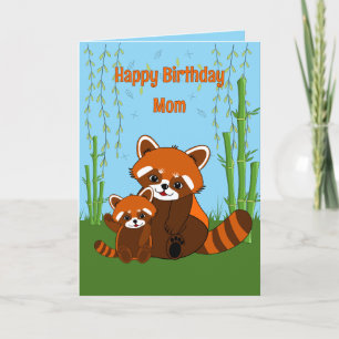 Tarjeta de felicitación plegada de cumpleaños de P