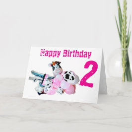 Tarjeta de felicitación plegada de cumpleaños feli