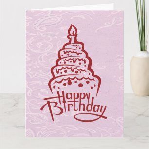 Tarjeta de felicitación plegada de cumpleaños feli
