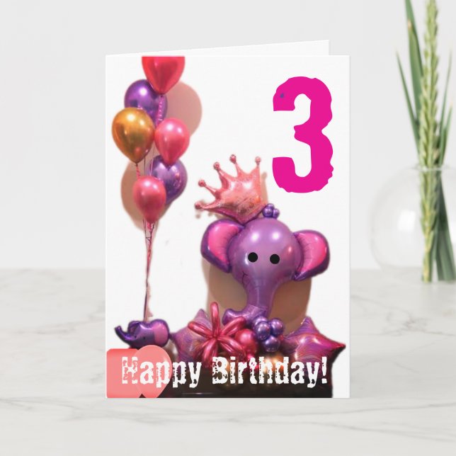 Tarjeta de felicitación plegada de cumpleaños feli (Anverso)