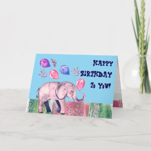 Tarjeta de felicitación plegada de cumpleaños feli