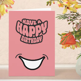Tarjeta de felicitación plegada de cumpleaños feli