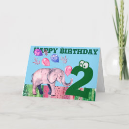 Tarjeta de felicitación plegada de cumpleaños feli