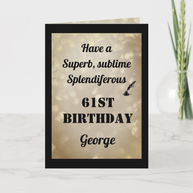 Tarjeta de felicitación plegada de cumpleaños núme (Anverso)