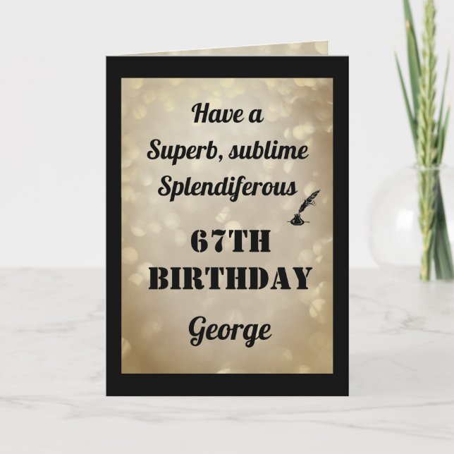 Tarjeta de felicitación plegada de cumpleaños núme (Anverso)