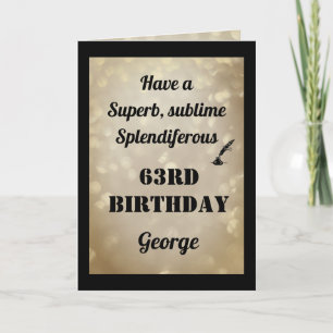 Tarjeta de felicitación plegada de cumpleaños núme