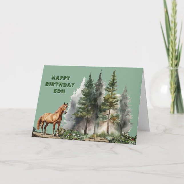 Tarjeta de felicitación plegada de cumpleaños para (Anverso)