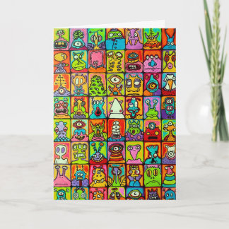 Tarjeta de felicitación plegada de dibujos animado