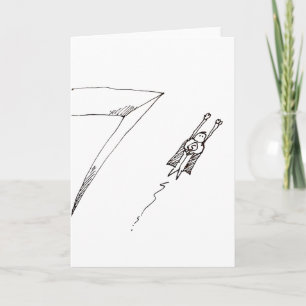Tarjeta de felicitación plegada de dibujos animado
