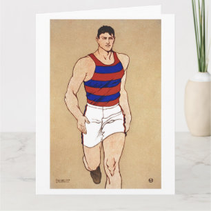 Tarjeta de felicitación plegada de Edward Penfield