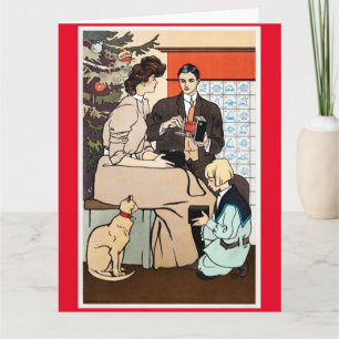 Tarjeta de felicitación plegada de Edward Penfield