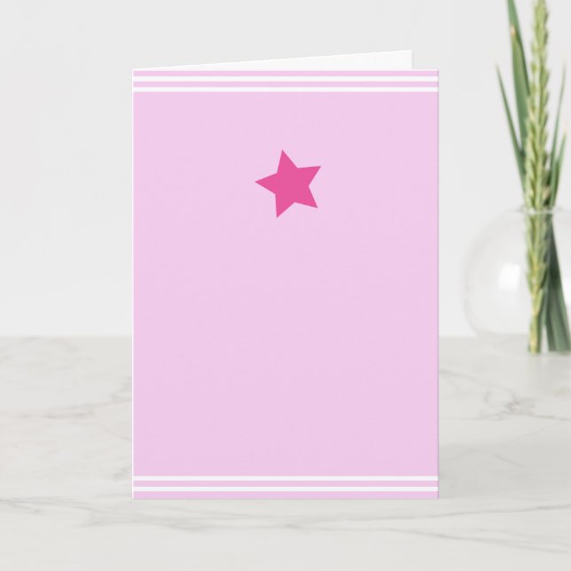 Tarjeta de felicitación plegada de estrellas de bo (Anverso)