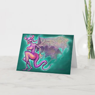 Tarjeta de felicitación plegada de Fae oscura