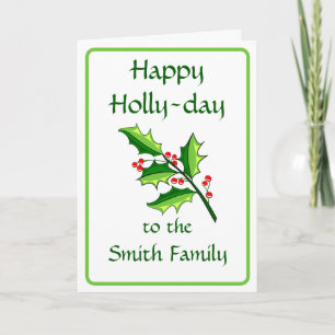 Tarjeta de felicitación plegada de Feliz Día de Ho