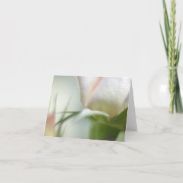 Tarjeta de felicitación plegada de flor blanca