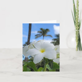 Tarjeta de felicitación plegada de flores de Hawái