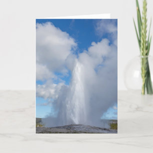 Tarjeta de felicitación plegada de Geyser, fiel y