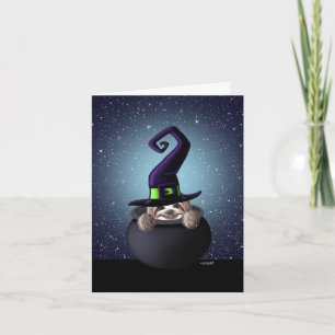 Tarjeta de felicitación plegada de KiniArt Sloth H