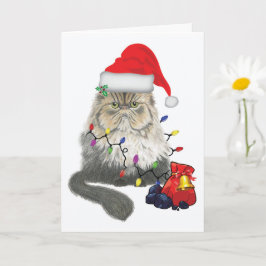 Tarjeta de felicitación plegada de Kitty ~ 5" x 7"