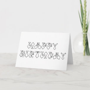 Tarjeta de felicitación plegada de la letra del ca