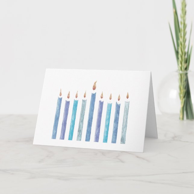 Tarjeta de felicitación plegada de la vela de colo (Anverso)