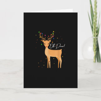 Tarjeta de felicitación plegada de luces de Navida