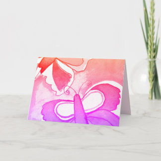 Tarjeta de felicitación plegada de mariposa