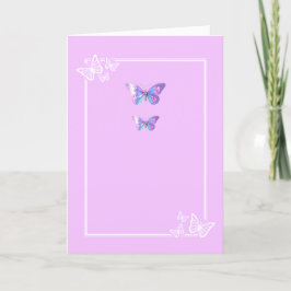 Tarjeta de felicitación plegada de mariposa de bon