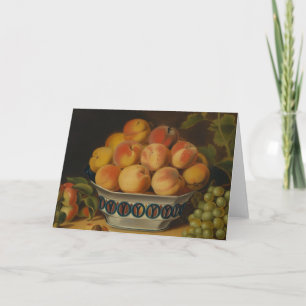 Tarjeta de felicitación plegada de naturaleza muer