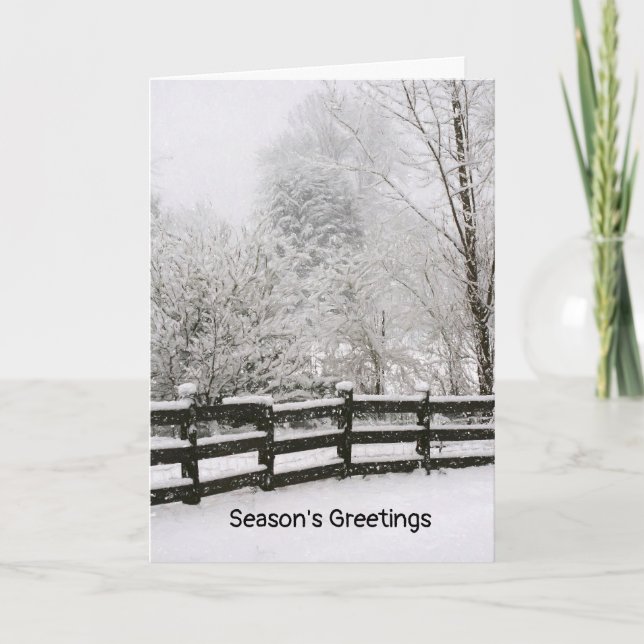 Tarjeta de felicitación plegada de Navidad (Anverso)