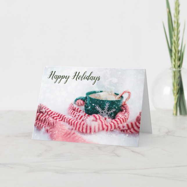 Tarjeta de felicitación plegada de Navidad (Anverso)