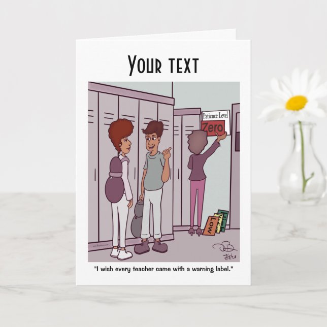 Tarjeta de felicitación plegada de nivel de pacien (Planta pequeña)